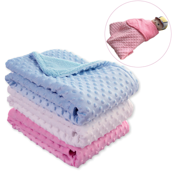 Mantas Para Bebê Cobertor Com Sherpa Dots Super Macia de cores varias em cima uma da outra