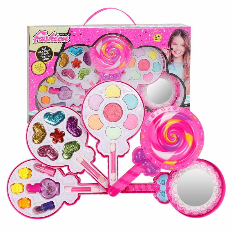 Kit de maquiagem infantil de 22 peças para meninas Kit de maquiagem lavável  para crianças Maquiagem infantil e conjunto de cosméticos não tóxicos Jogo