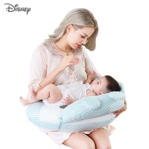 Almofada Amamentação Mickey e Minnie Azul Bebê Mamãe