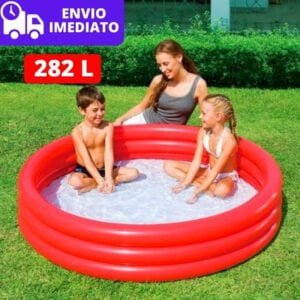 Piscina Infantil Inflável - Divertida Diversão Aquática - 282 Litros - Bebê Encanto