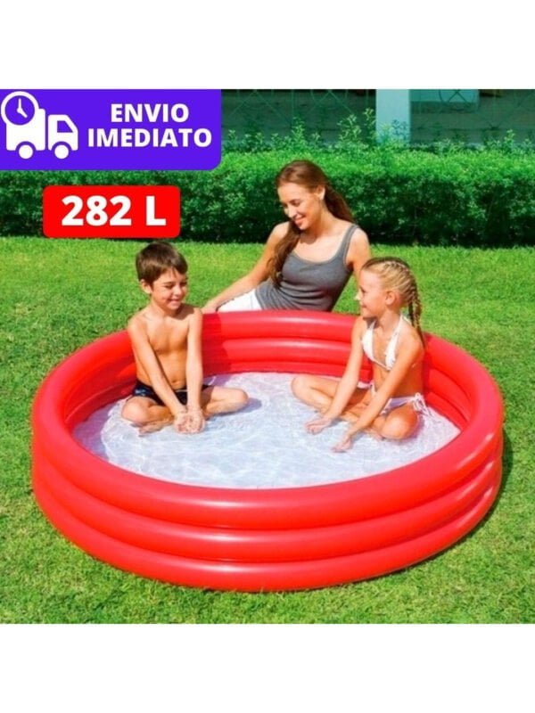 Piscina Infantil Inflável - Divertida Diversão Aquática - 282 Litros - Bebê Encanto