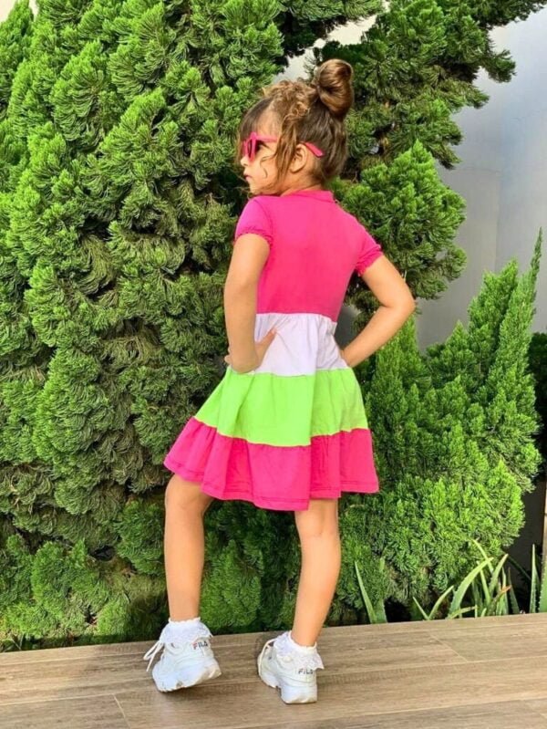 Vestido Infantil - Multicolorido - Elegante e Casual - Bebê Encanto