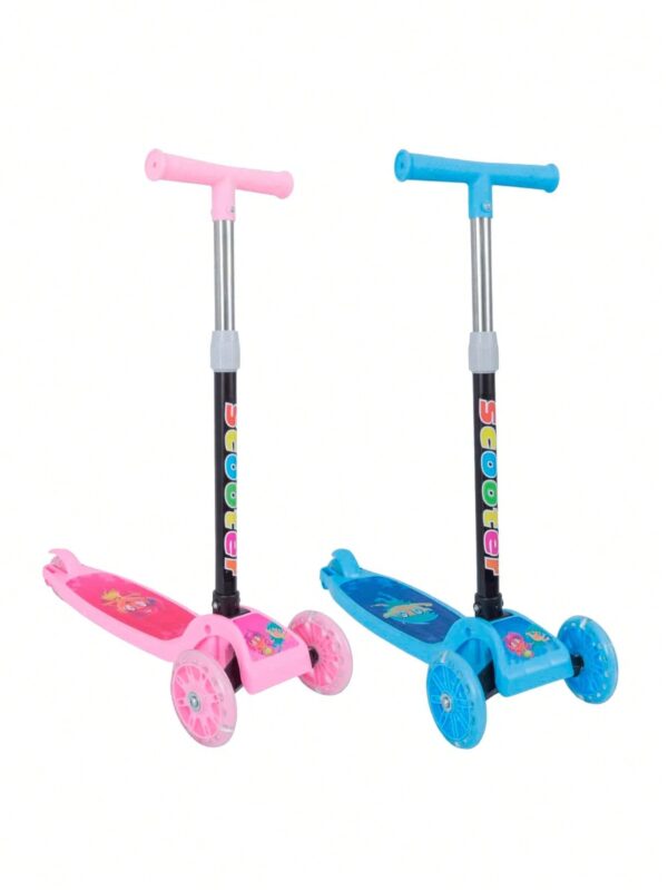 Scooter infantil - Com luz de led - Ajustável e dobrável - Bebê Encanto