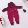 Macacão Infantil Rosa - 100% Algodão - Bordado Delicado - Bebê Encanto