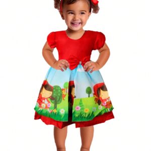 Vestido Chapeuzinho Vermelho - Encantador e Confortável - Bebê Encanto