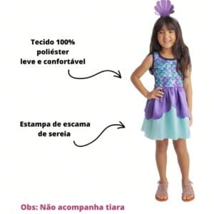 Vestido Sereia Infantil Menina - Encantador e Confortável - Bebê Encanto