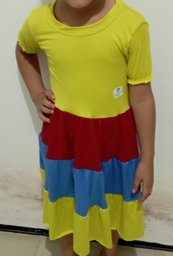 Vestido Infantil - Multicolorido - Elegante e Casual photo review
