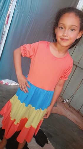 Vestido Infantil - Multicolorido - Elegante e Casual photo review