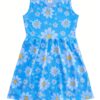 Vestido Infantil Gode Rodado - Azul Vibrante - Para Meninas Felizes - Bebê Encanto