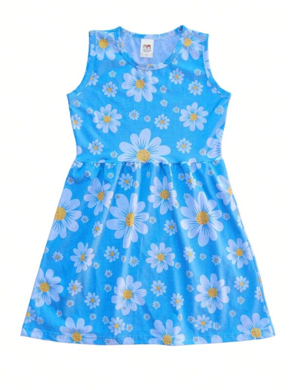 Vestido Infantil Gode Rodado - Azul Vibrante - Para Meninas Felizes - Bebê Encanto