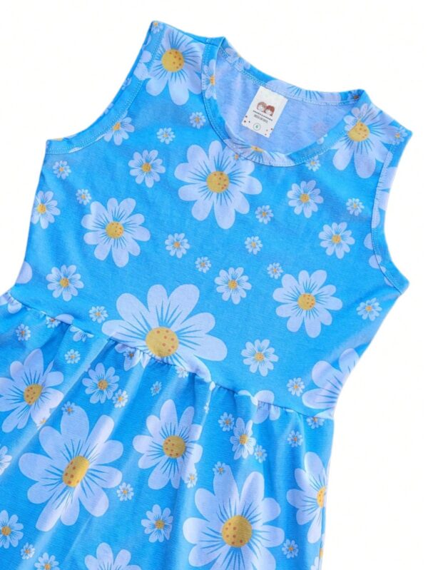 Vestido Infantil Gode Rodado - Azul Vibrante - Para Meninas Felizes - Bebê Encanto