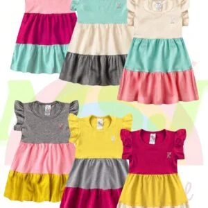 Vestido 3 Marias Infantil - Estampas Exclusivas - Modelo Versátil - Bebê Encanto