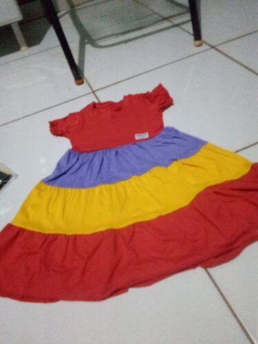 Vestido Infantil - Multicolorido - Elegante e Casual photo review
