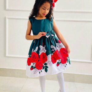 VESTIDO INFANTIL FLORAL - Elegante - Perfeito para festas - Bebê Encanto