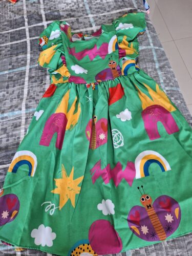Vestido Infantil Boho - Estilo Vintage - Manga Curta photo review