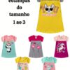 Vestidos Infantil - Confortável - Estampa Multicolorida - Bebê Encanto