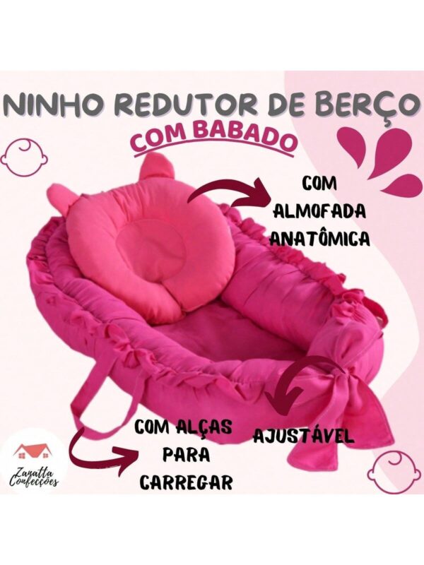 Ninho Infantil Conforto Ideal - Almofada Anatômica - Várias Cores Disponíveis - Bebê Encanto