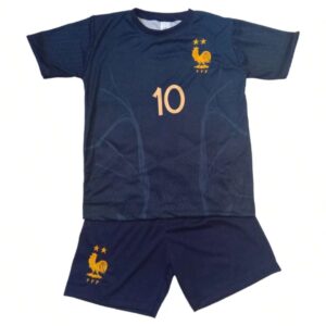 Conjunto Infantil Futebol França - Esportivo Camisa e Bermuda - Bebê Encanto