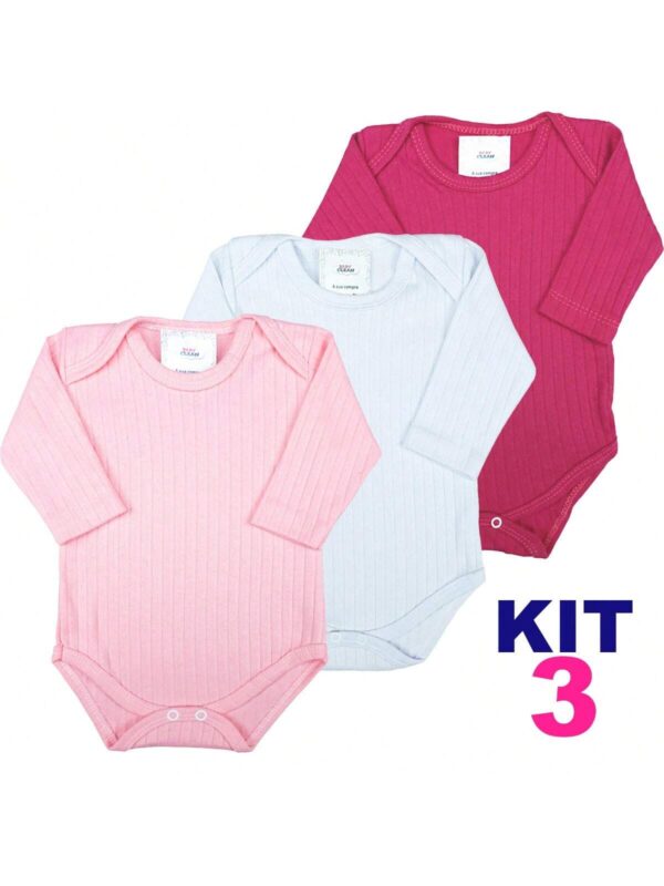 Kit Body Canelado Infantil - Confortável e Fresco - Bebê Encanto