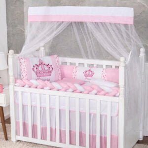 Protetor Trança Infantil - Conforto Acolhedor - Rosa Bebê - Bebê Encanto