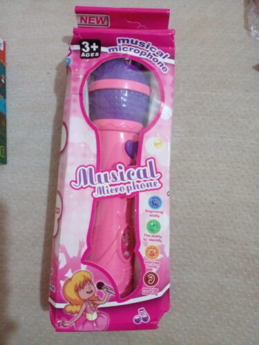 Microfone Infantil Musical - Sai A Voz de Verdade - Cor Rosa Chiclete photo review