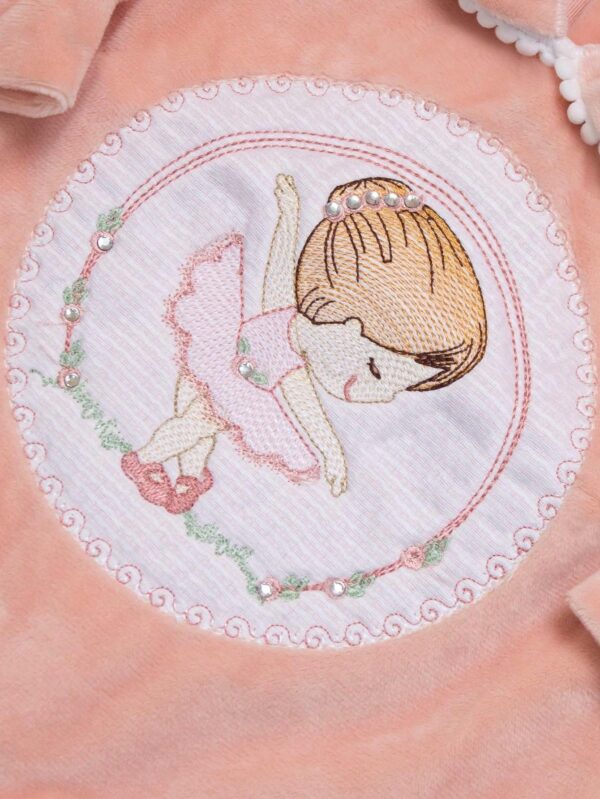 Bailarina Infantil - Macacão Confortável - Bordado Delicado - Bebê Encanto