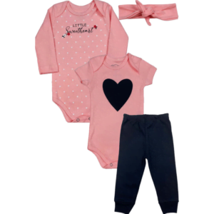 Kit Little Sweetheart - Confortável e Estiloso - Para Bebês - Bebê Encanto