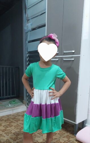 Vestido Infantil - Multicolorido - Elegante e Casual photo review