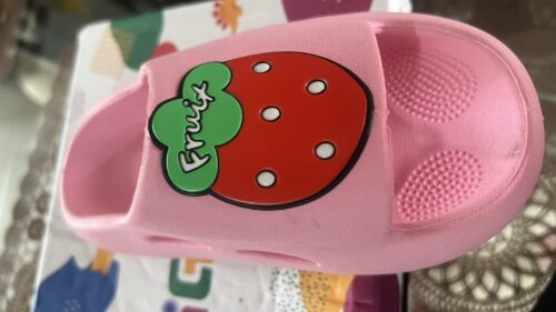 Chinelo Infantil Divertido - Confortável e Antiderrapante - Coleção Frutas photo review