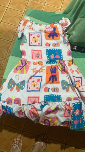 Vestido Infantil Boho - Estilo Vintage - Manga Curta photo review