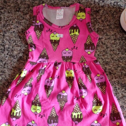 Vestido Infantil - Sorvetinhos Neon - Estilo Casual photo review
