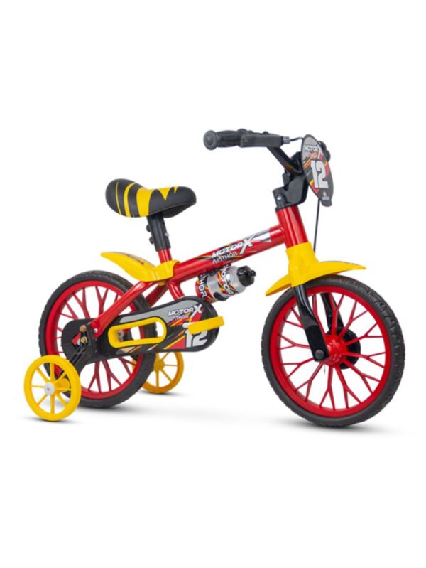 Bicicletinha Colorida - Motor X PU - Aro 12 e Rodinhas - Bebê Encanto